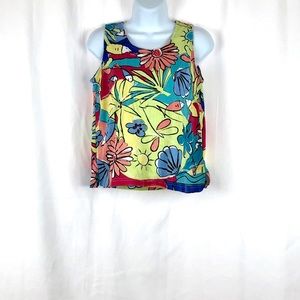 Lulu-B Cotton 🐠 🌸 knit tank top S